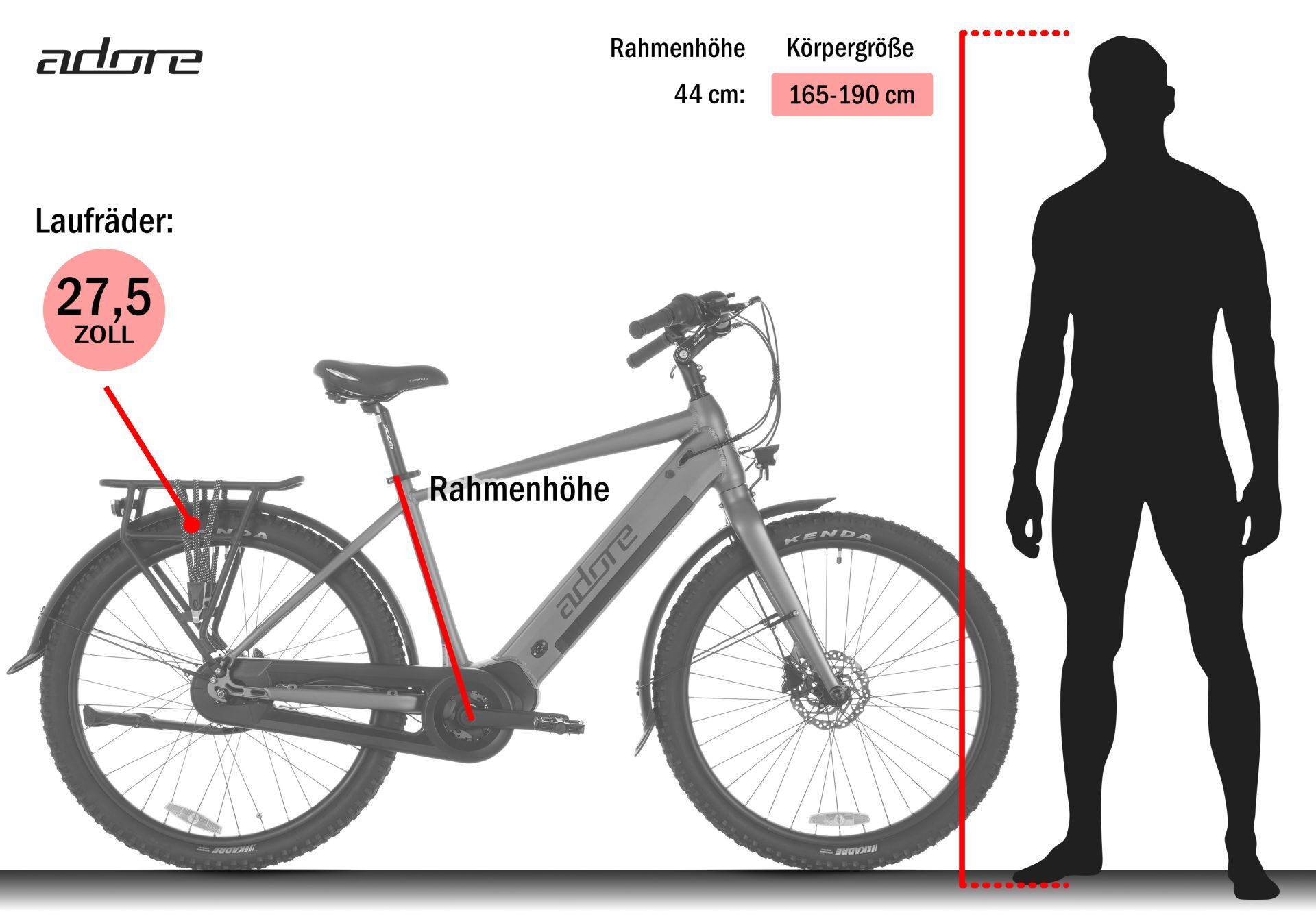 Adore E-Citybike CX-290 27.5″ Bronze Matt